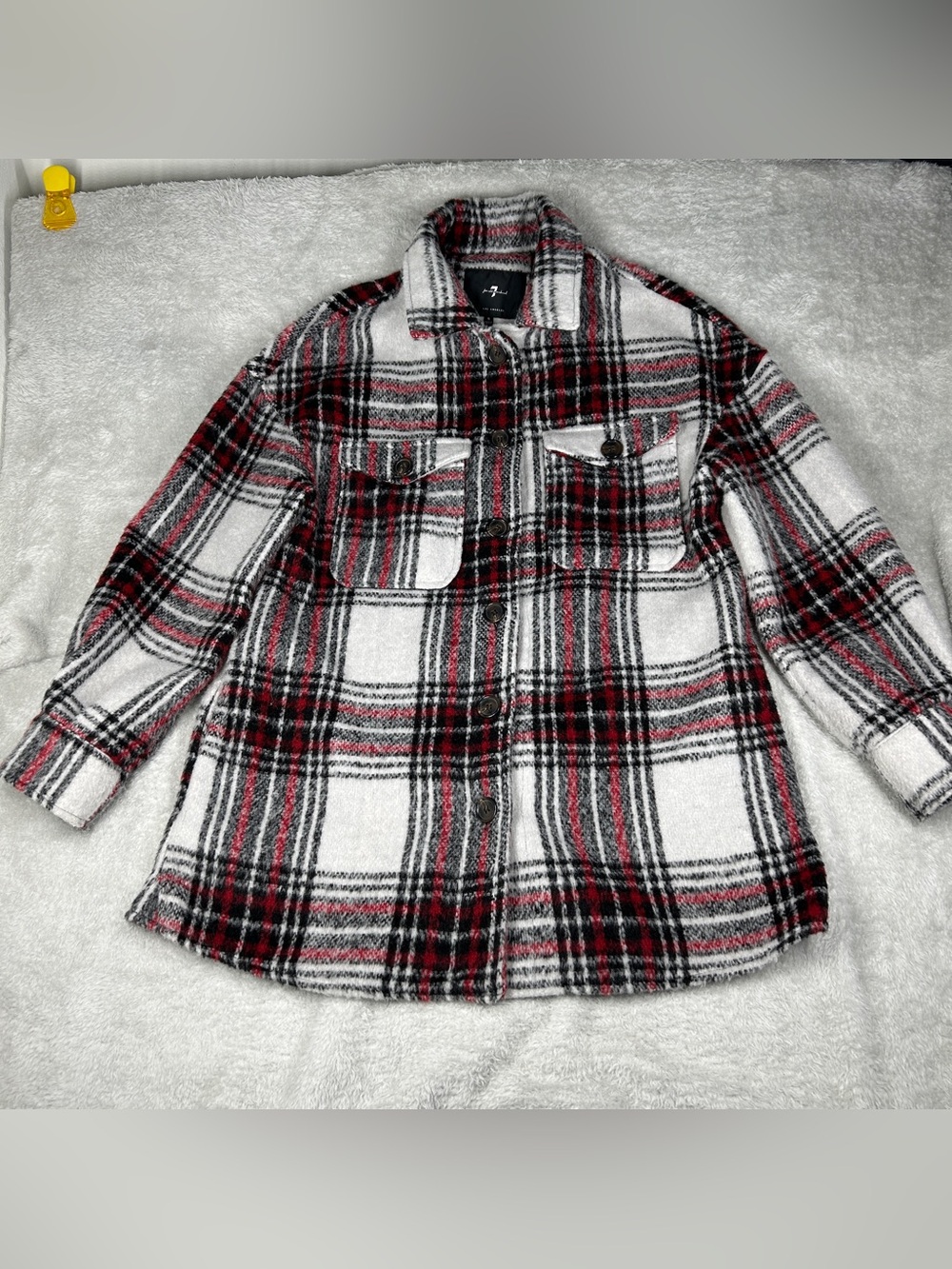 7 for all mankind shacket jacket women’s small fuzzy thick